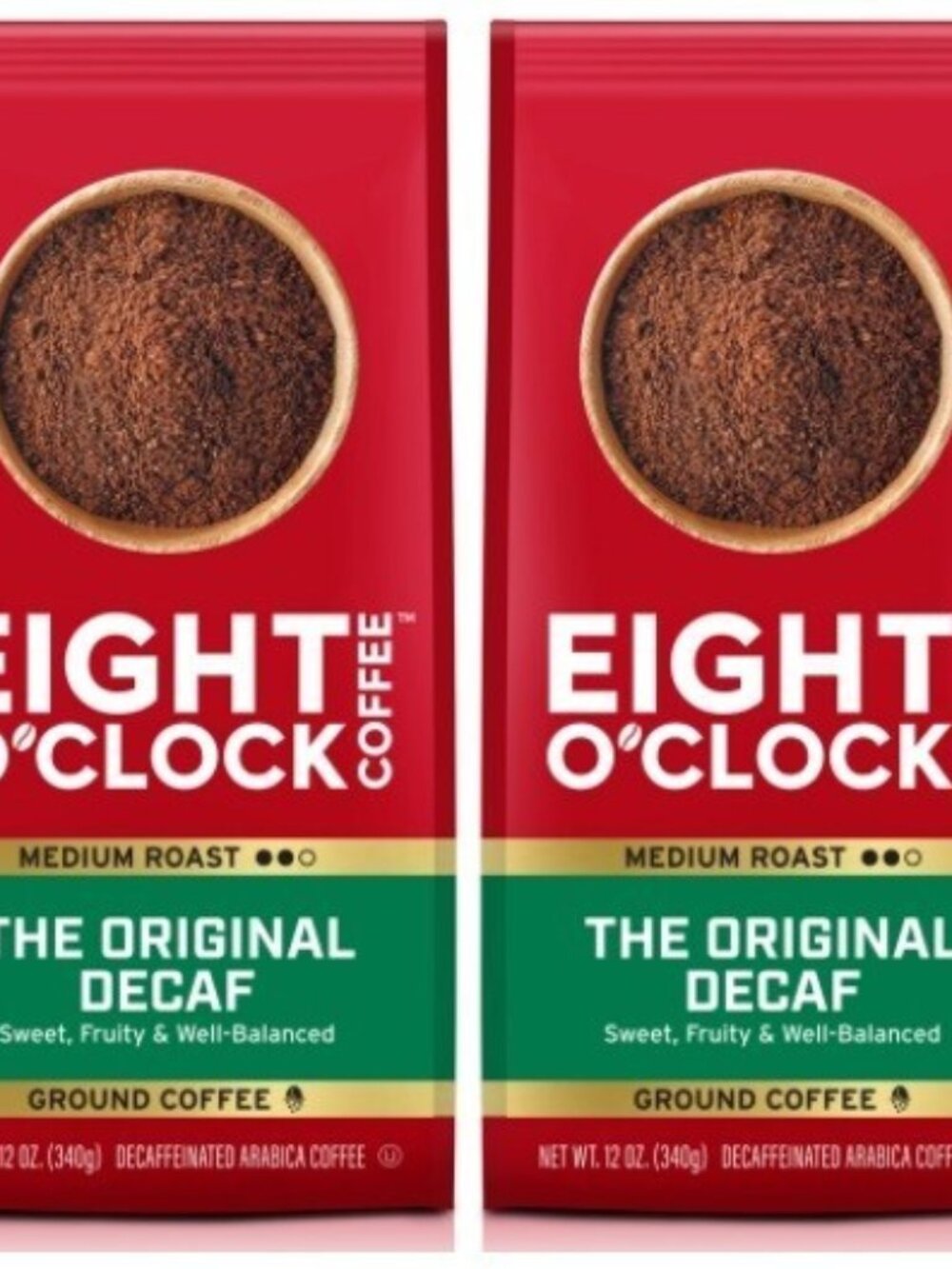 2-EIGHT O'CLOCK GROUND COFFEE THE ORIGINAL DECAF MEDIUM ROAST 12 OZ EA 06/05/26